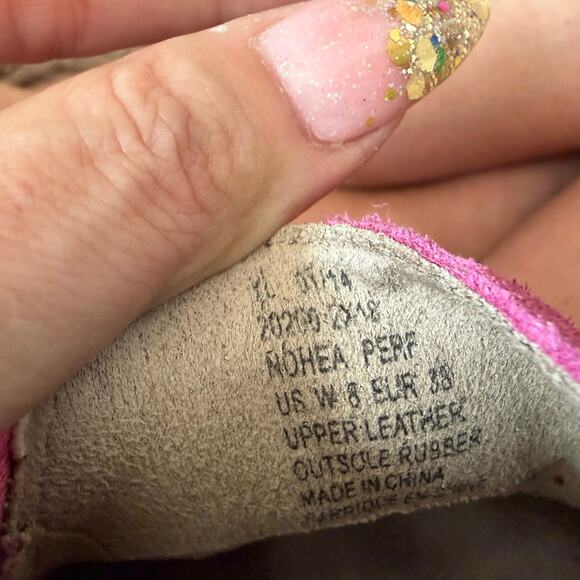 Olukai Women's Nohea Perforated Pink Suede Slip-On Loafers Mules Size 8 Hawaiian - Picture 8 of 13